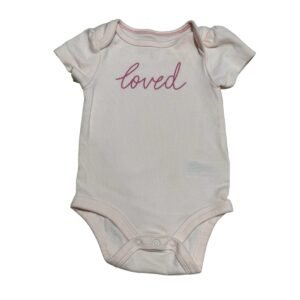 cloudisland "loved" light pink onesis| Size 0-3m