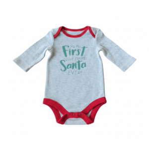 Okie Dokie Newborn My First Santa Onesis