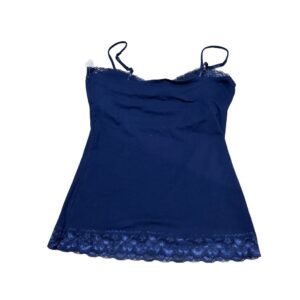 No Boundaries Navy Blue Lace Trim Cami | Size L/G (11-13)
