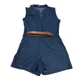 Cool Dress jean romper w/belt | Size 18