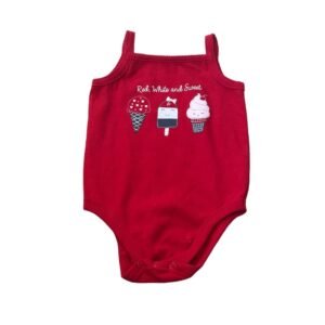 Garanimals Red Ice Cream Onesie | Size 6-9M