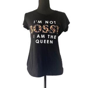 Wound Up "I'm not Bossy I am the Queen" Stretch T Shirt | Size L (11-13)