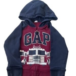 Baby Gap Navy Blue & Burgandy Hooded Sweatshirt | Size 3T