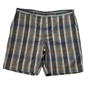 Polo Ralph Lauren Men's Dark Brown & Sage Plaid Chino Shorts | Size 44B