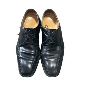 Italian Couture De La Rentis Men Black Leather Shoes | Size 10 1/2 M