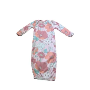 Carter's Baby Girl Long Sleeve Gown with Mittens | Size 3M