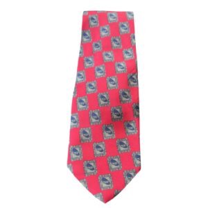 Men's Deep Red/Gray/Blue Neck Tie